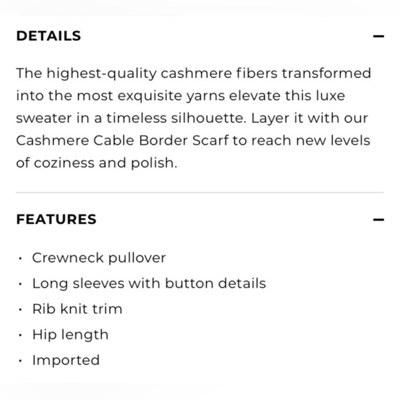 Talbots pure cashmere teal button cuff sweater crewneck women’s size medium - Picture 7 of 7